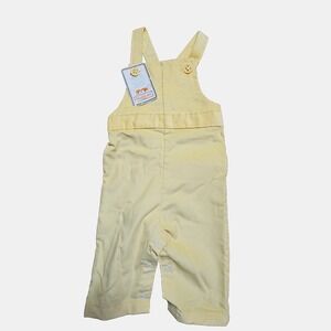 Vintage Health-Tex Toddler Baby Corduroy Overalls 12‎ Mos Snap Crotch Yellow NWT
